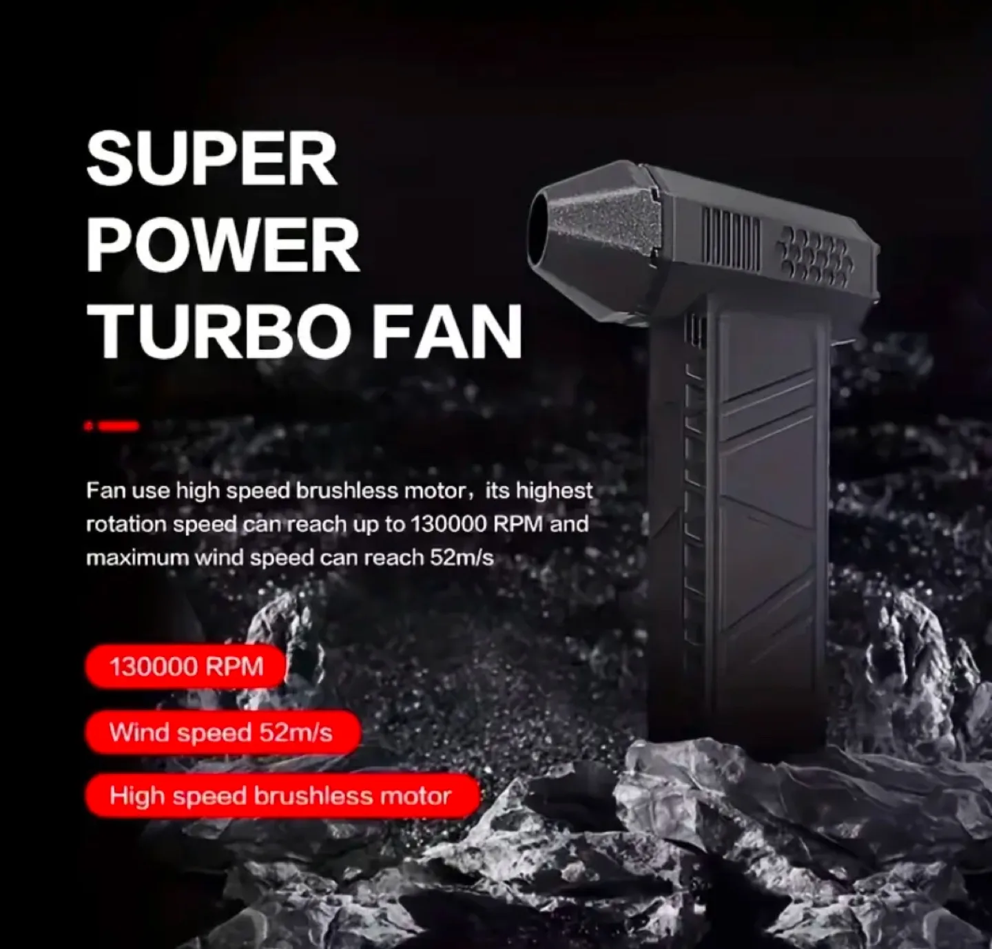 Portable Super Power Turbo Fan - 130000 RPM thumbnail