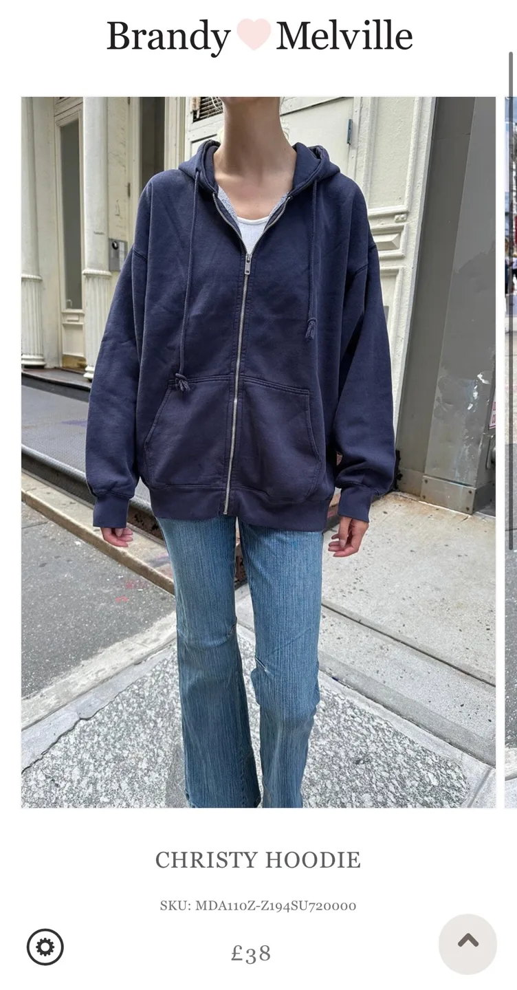 Brandy Melville Christy Hoodie thumbnail