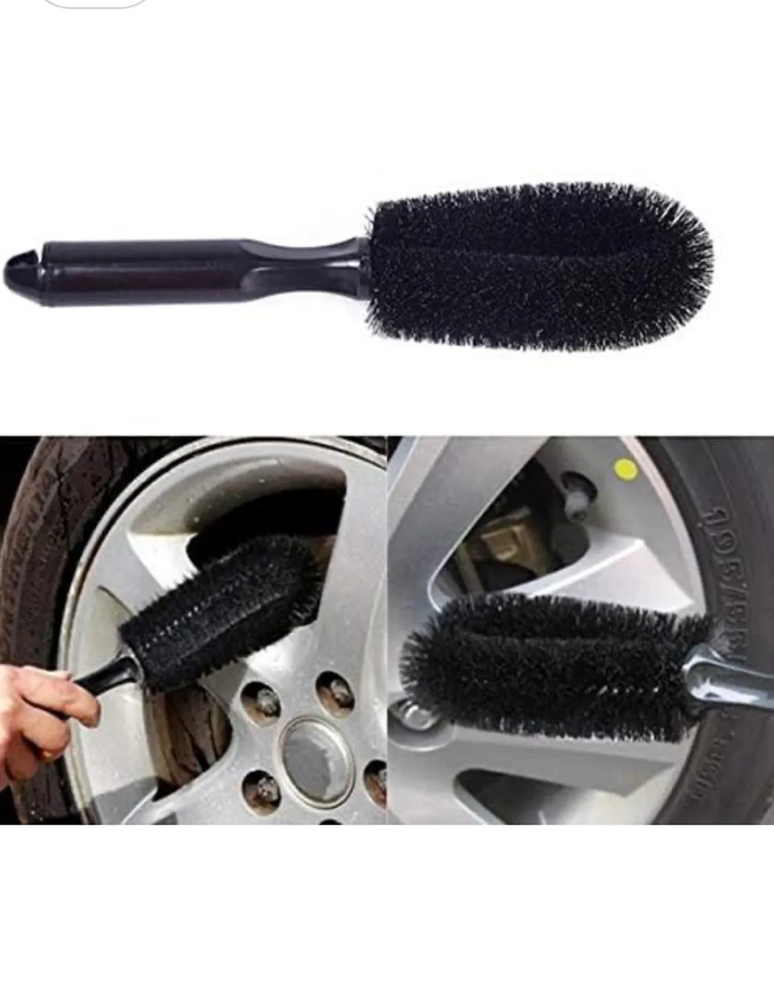 New Black Wheel Cleaning Brush - 27cm image indicator(2)