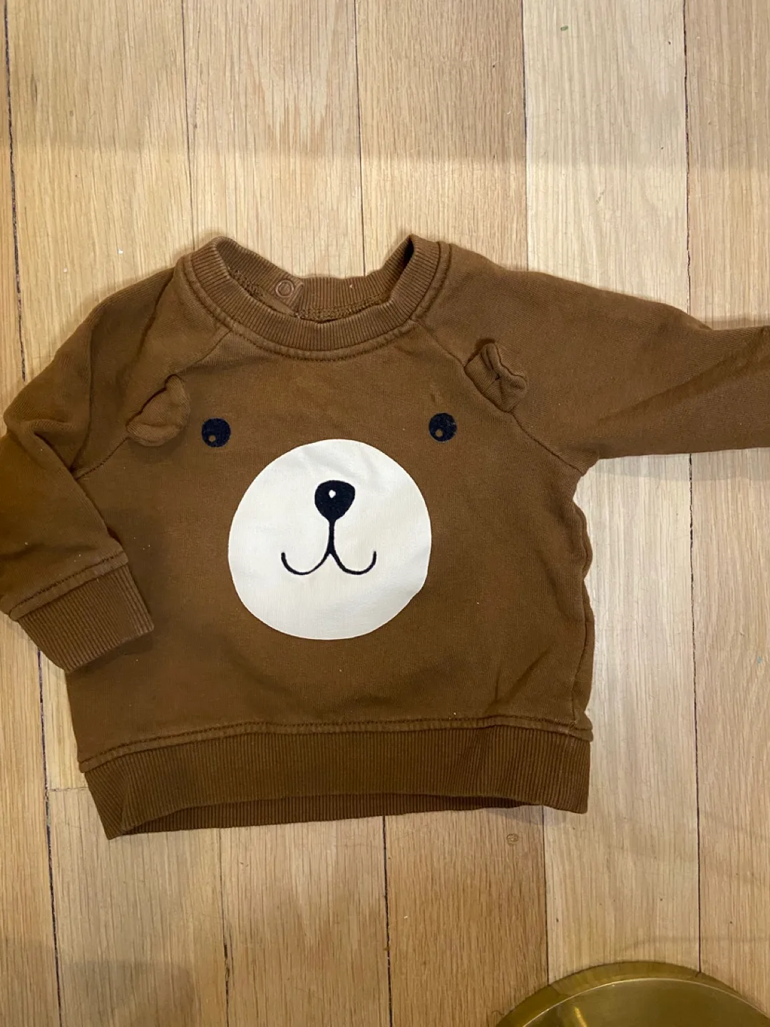 Adorable Baby Boy Outfit - Bear Sweatshirt & Quilted Vest image indicator(3)