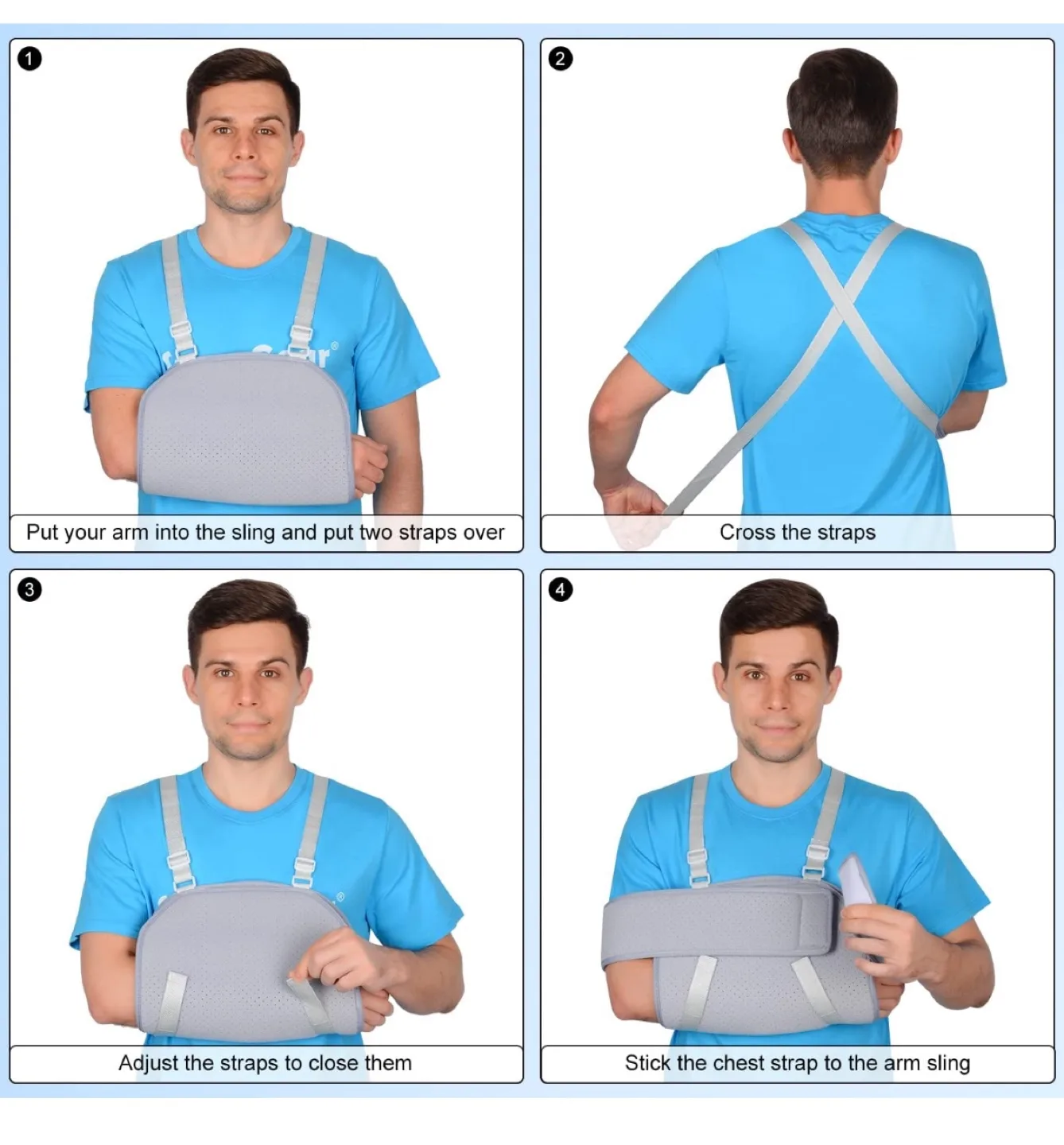 New Adjustable Arm Sling - Breathable & Comfortable Support image indicator(3)