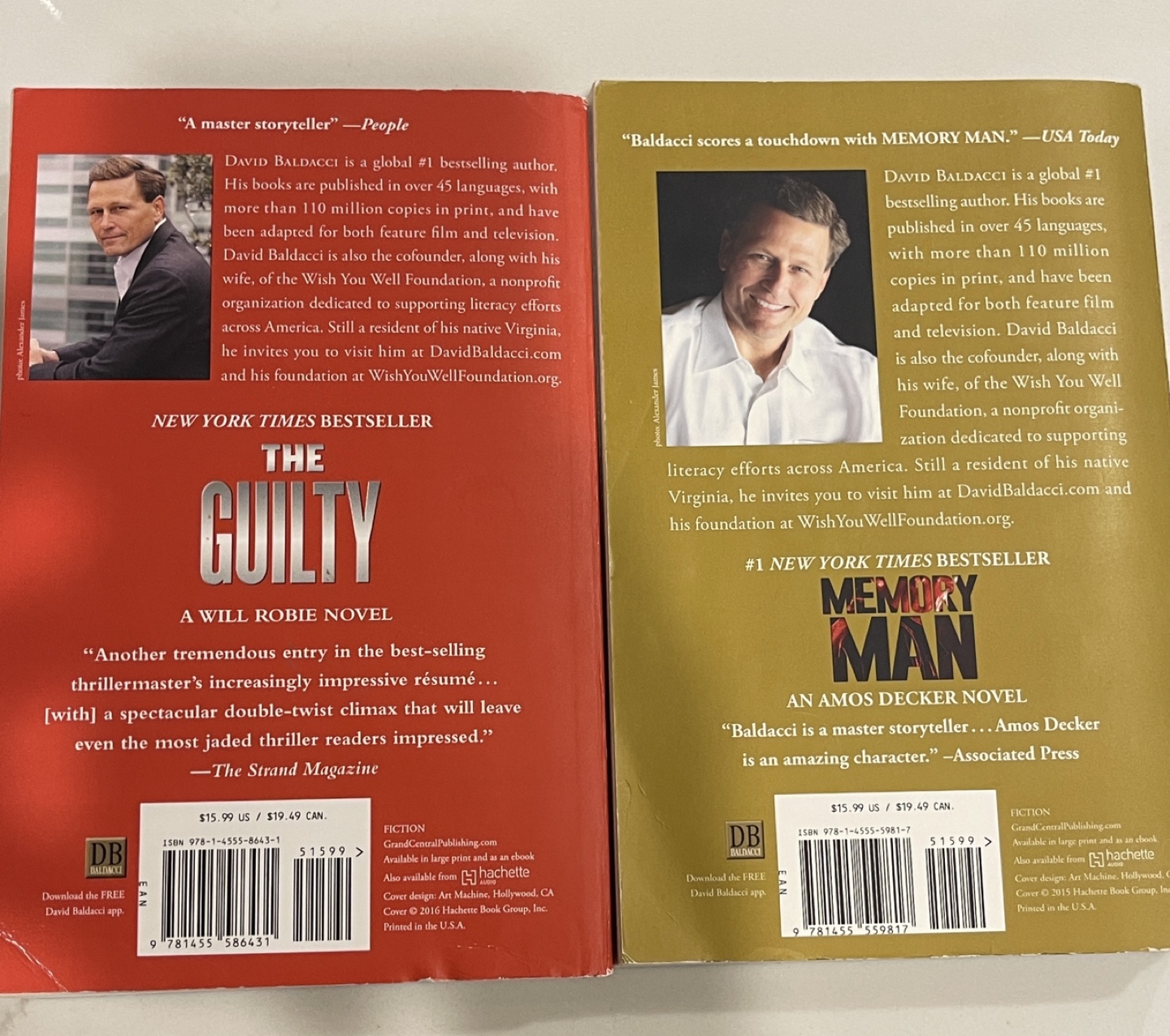 David Baldacci Novels: The Guilty & Memory Man - photo 2