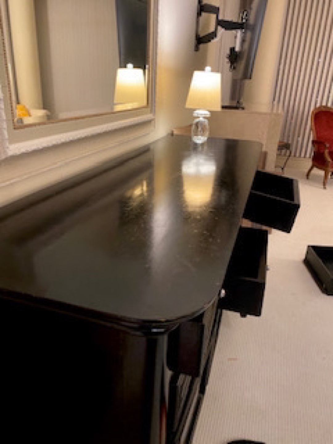 Black Wooden Buffet Cabinet - photo 2