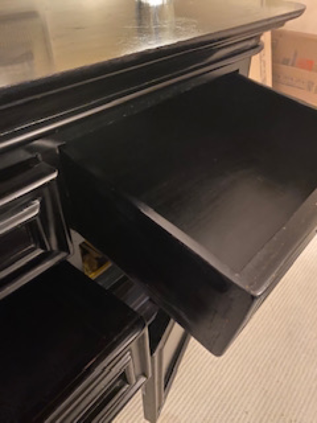 Black Wooden Buffet Cabinet - photo 4