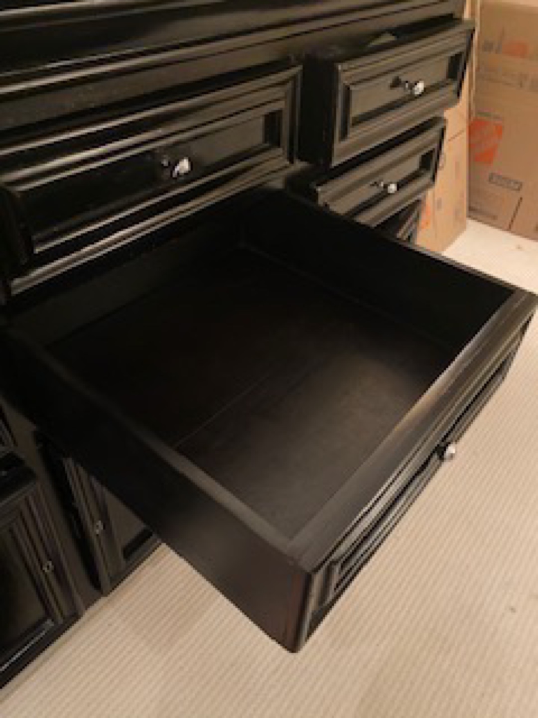 Black Wooden Buffet Cabinet - photo 3