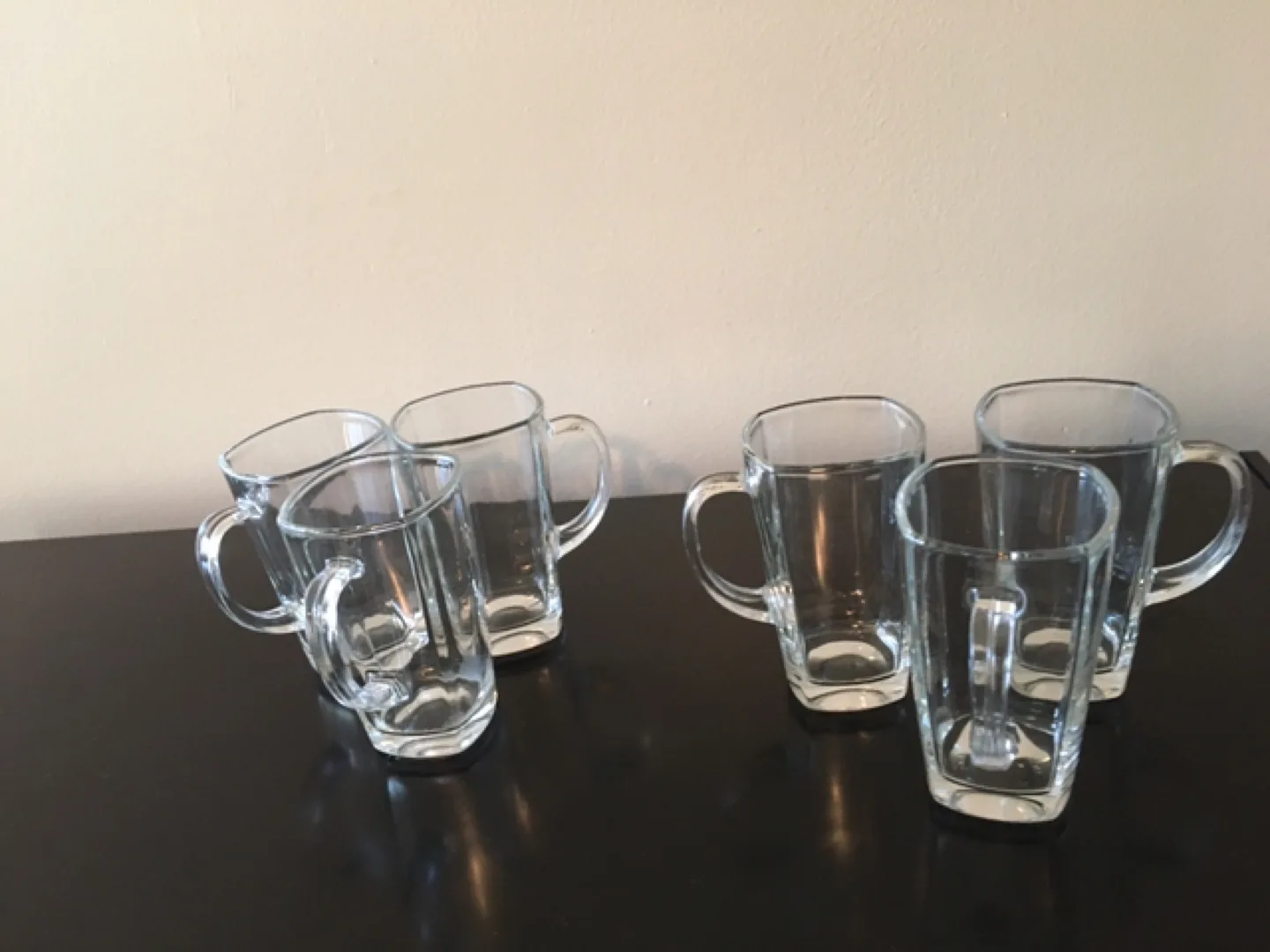 Set of 6 glass mugs thumbnail