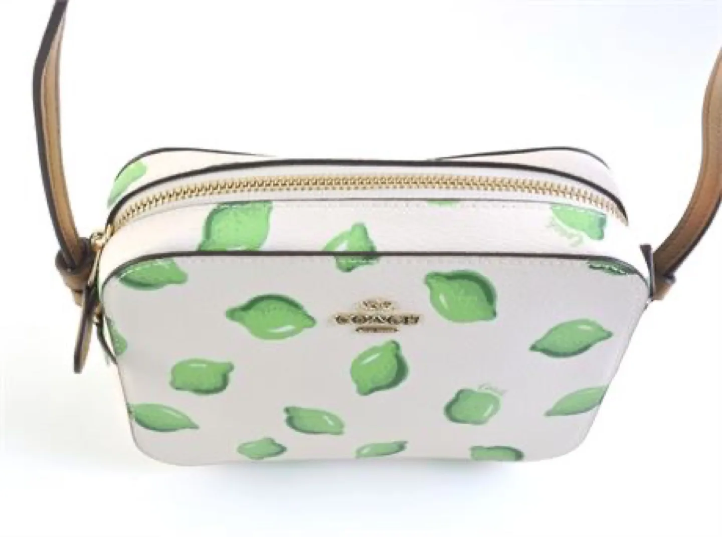 🍋‍🟩Adorable Coach Lime Print Mini Camera Crossbody Bag 🍋‍🟩 image indicator(5)