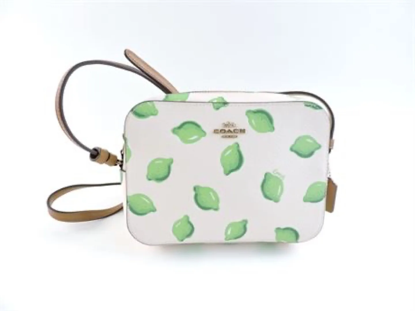 🍋‍🟩Adorable Coach Lime Print Mini Camera Crossbody Bag 🍋‍🟩 image indicator(3)