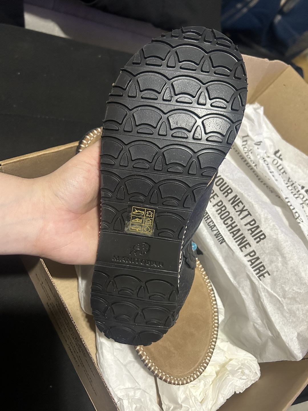 Manitobah Wasaga Flip Flops - Black - Size 9 - photo 3