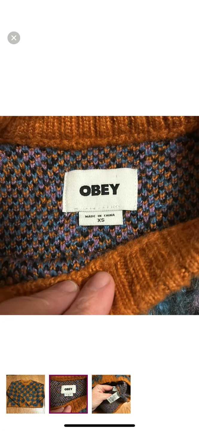 Obey X-Small Knit Sweater image indicator(2)