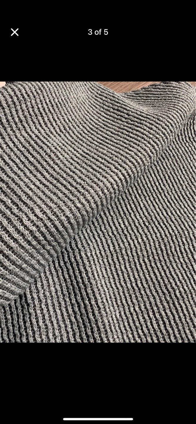 Zara Grey Ribbed Mock Neck Sleeveless Top - Size M - photo 3