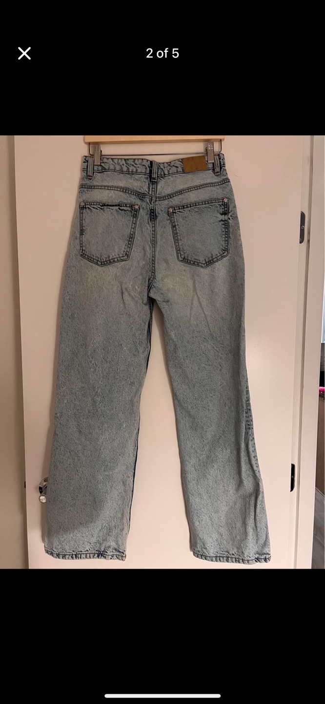 Zara Light Wash Straight Leg Jeans - Size 6 - photo 2