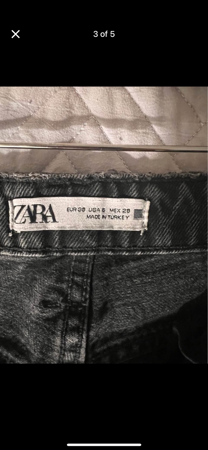 Zara Black Straight Leg Jeans Size 6 - photo 3