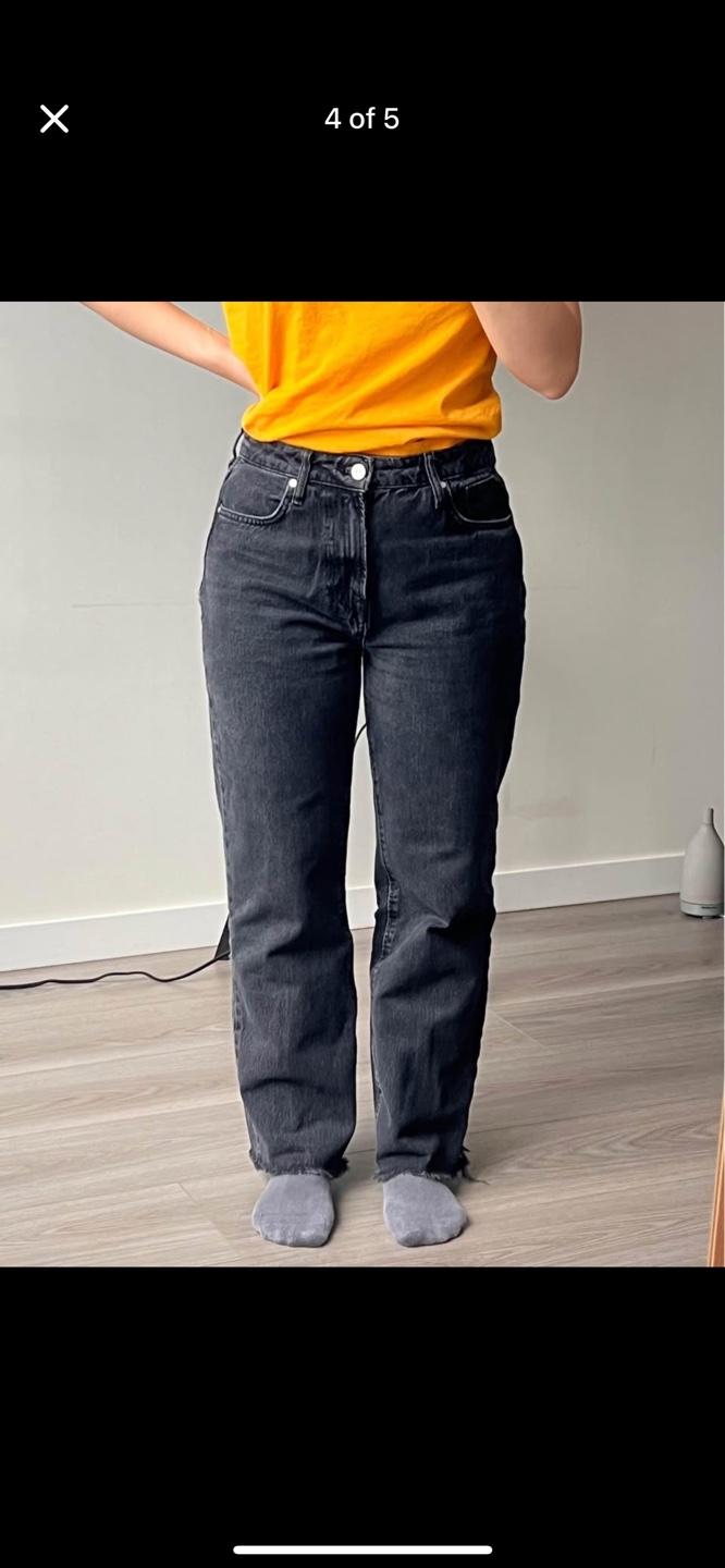 Zara Black Straight Leg Jeans Size 6 - photo 4