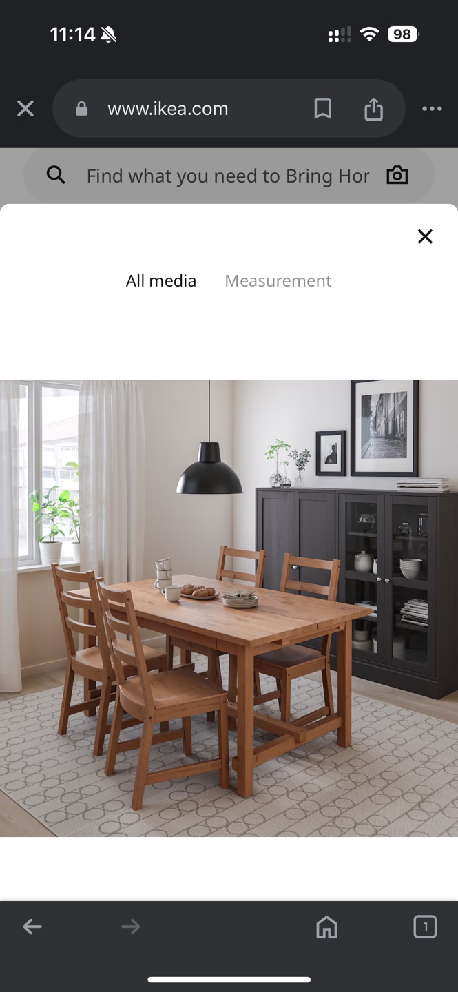 IKEA NORDVIKEN Table and 4 Chairs Set - photo 2