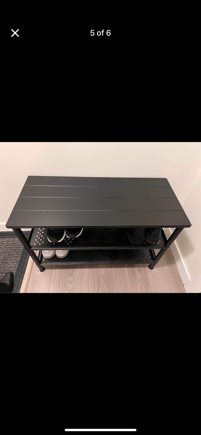 IKEA PINNIG Shoe Bench - Black - photo 5