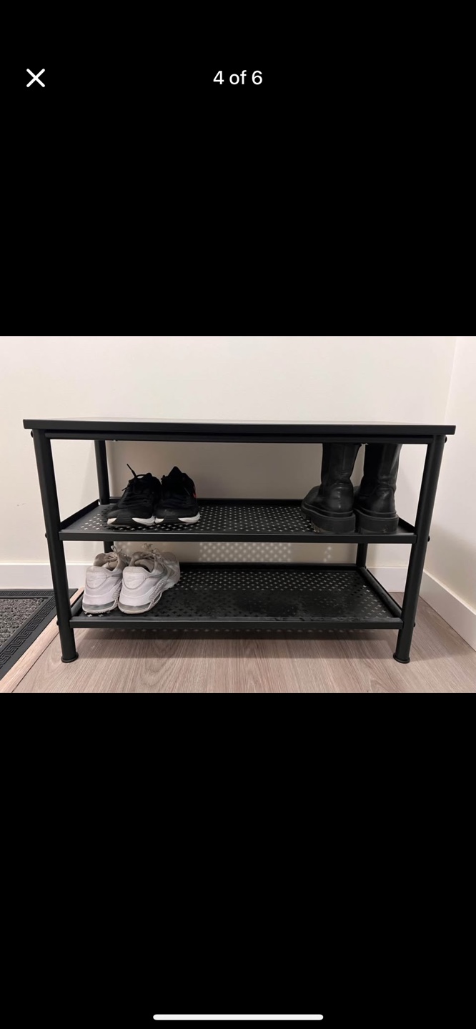 IKEA PINNIG Shoe Bench - Black - photo 4