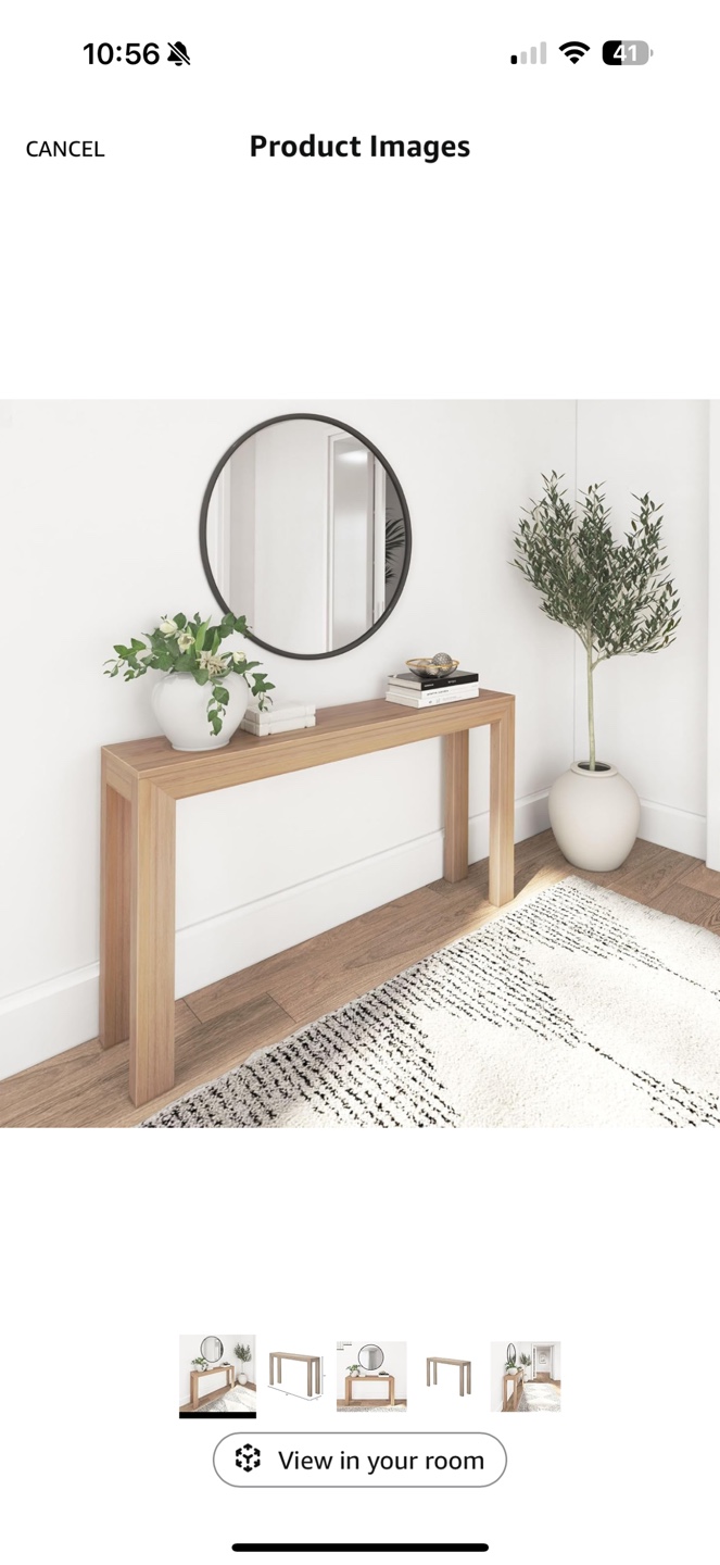 Modern Light Wood Console Table - photo 3
