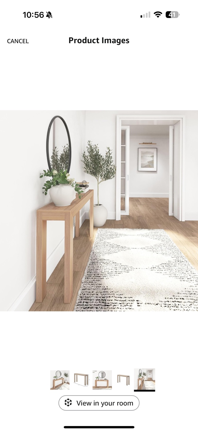 Modern Light Wood Console Table - photo 2
