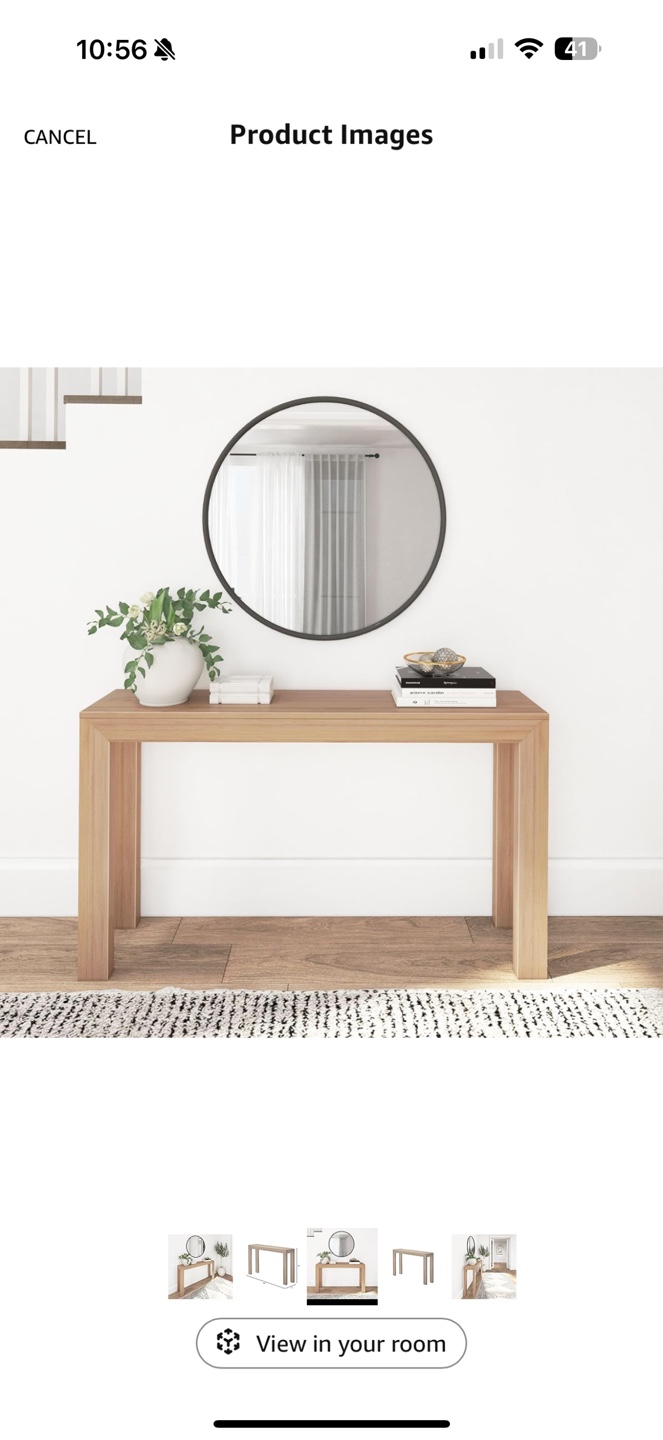 Modern Light Wood Console Table