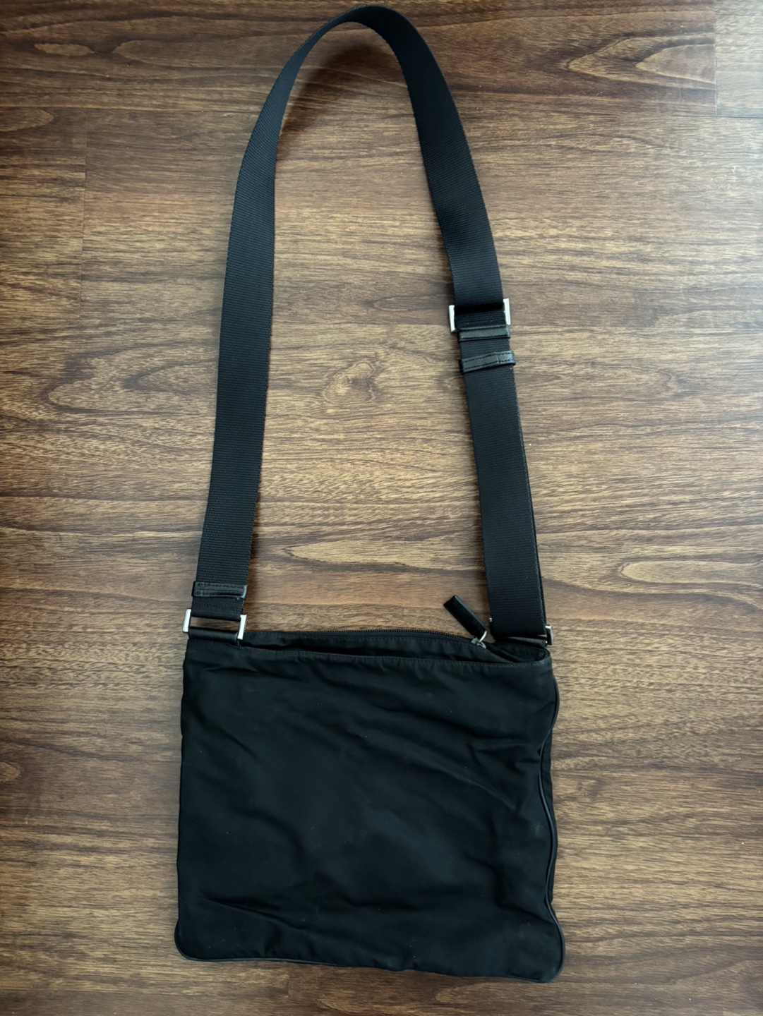 Authentic Prada Black Nylon Crossbody Bag - photo 2