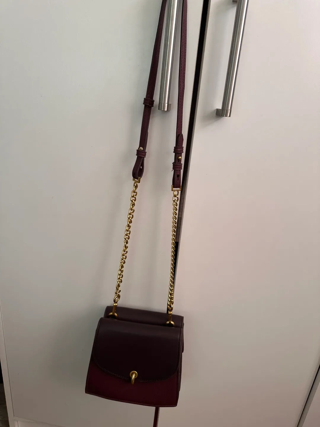 Charles & Keith Burgundy Crossbody Bag image indicator(3)