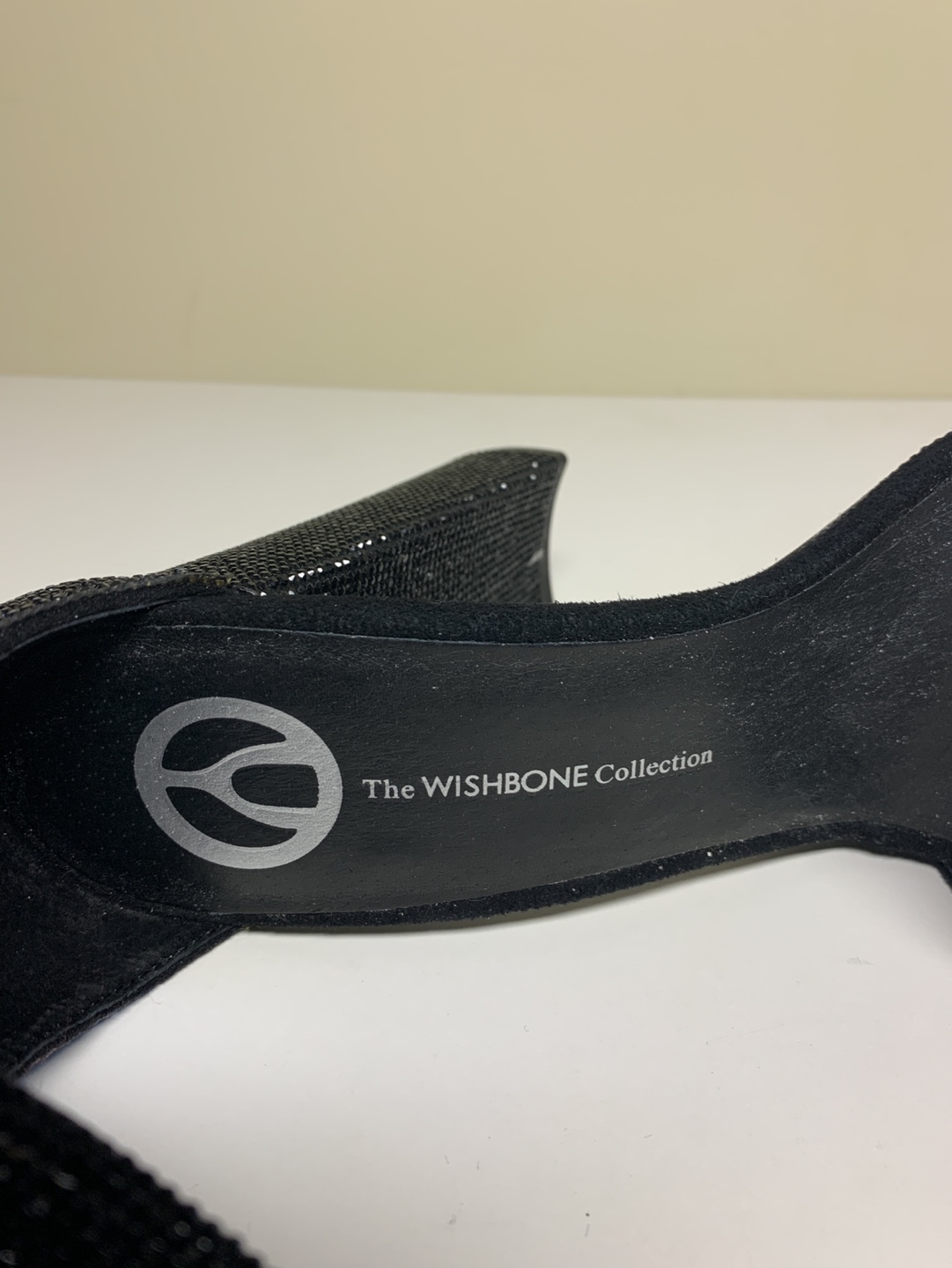 Wishbone Black Rhinestone Platform Heels - Size 8 M Women’s - photo 3