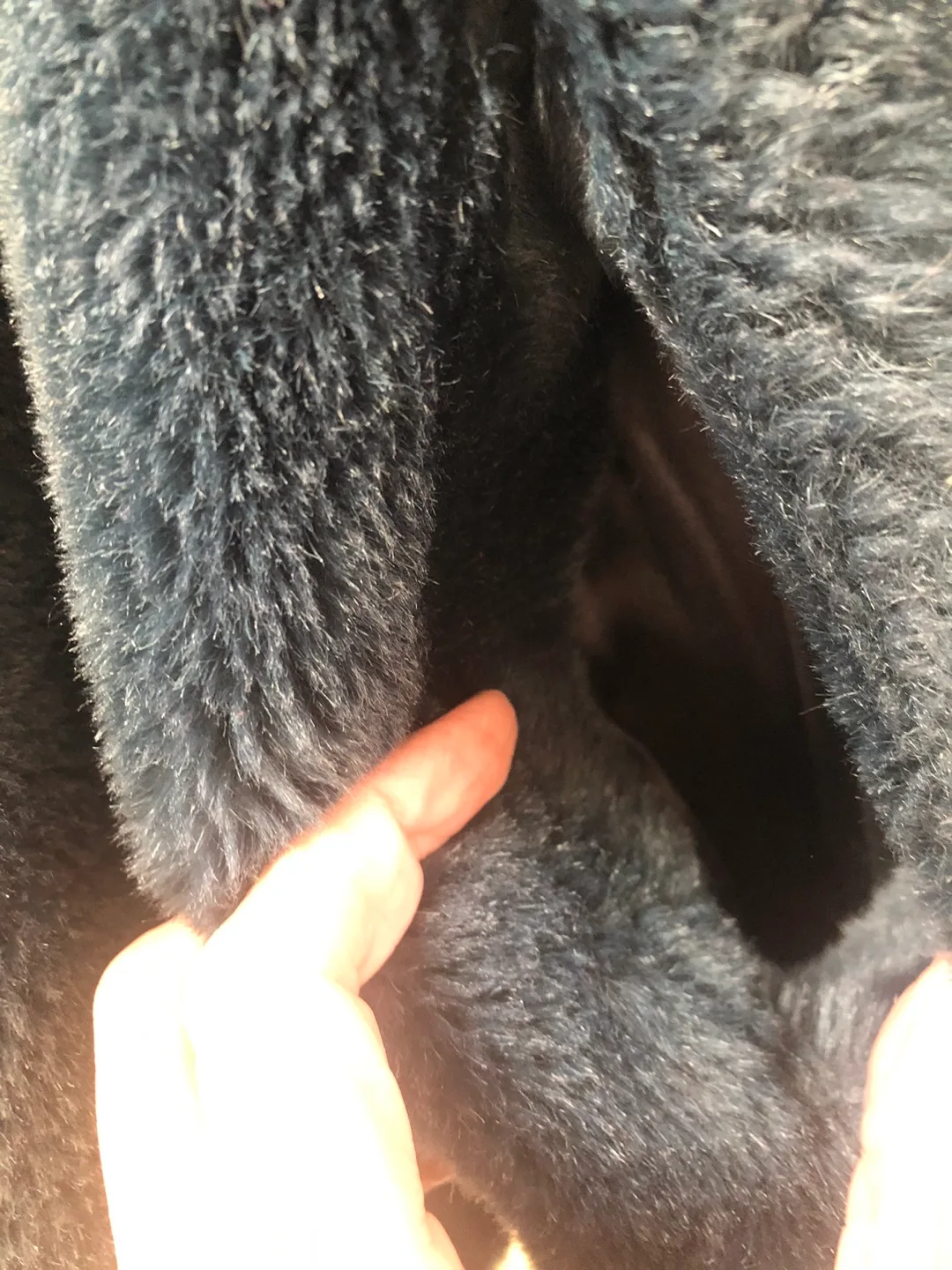 London Fog Teal/Blue Faux Fur Coat - Size Large image indicator(5)