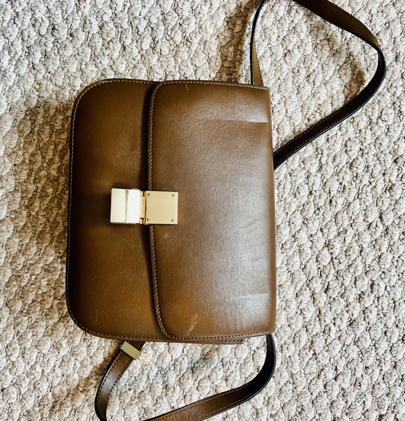 Celine Luggage Nano Bag in Brown