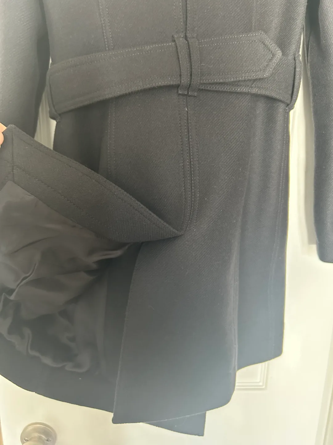 Burberry Black Double Breasted Wool Peacoat image indicator(5)