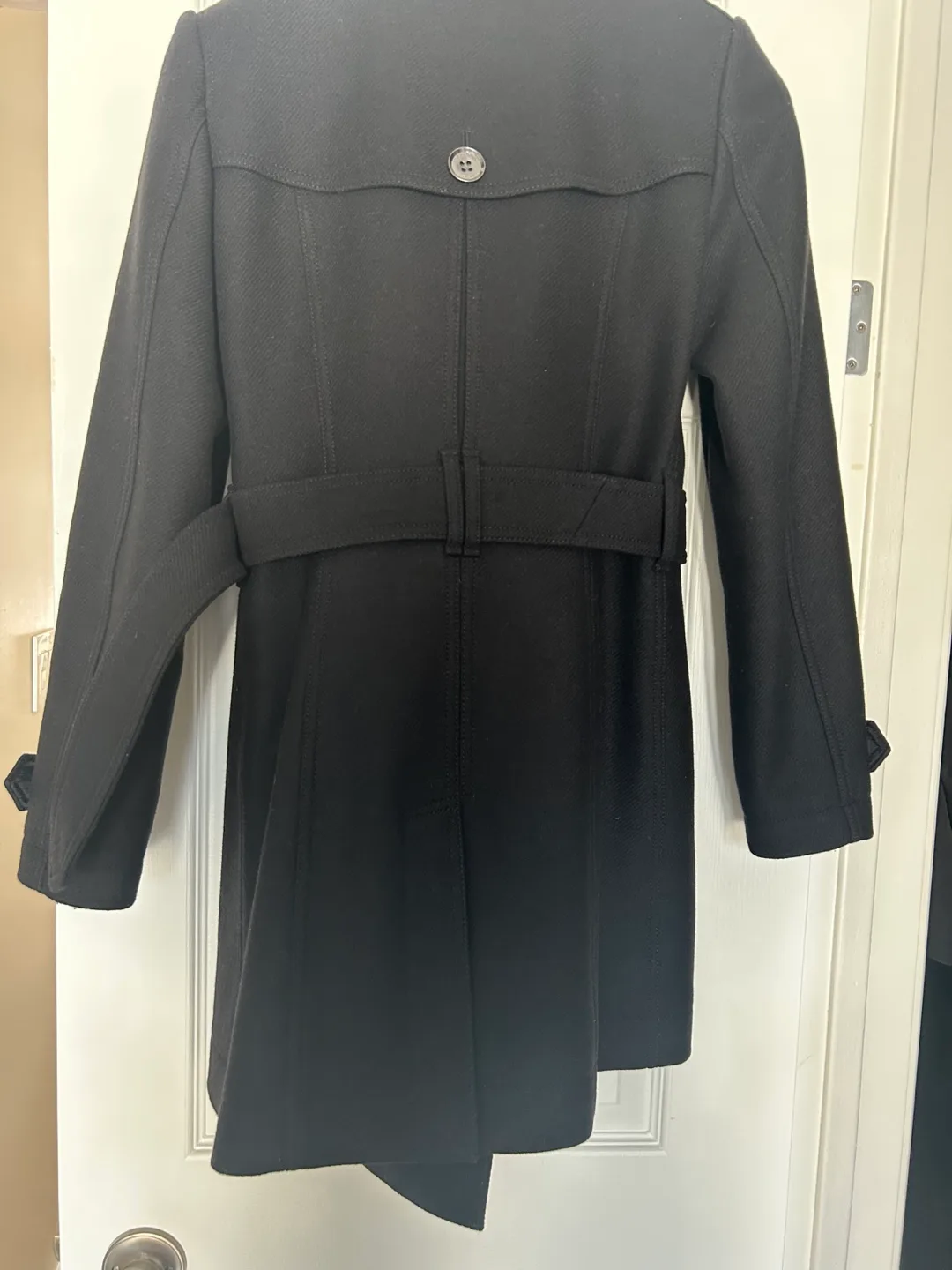 Burberry Black Double Breasted Wool Peacoat image indicator(4)