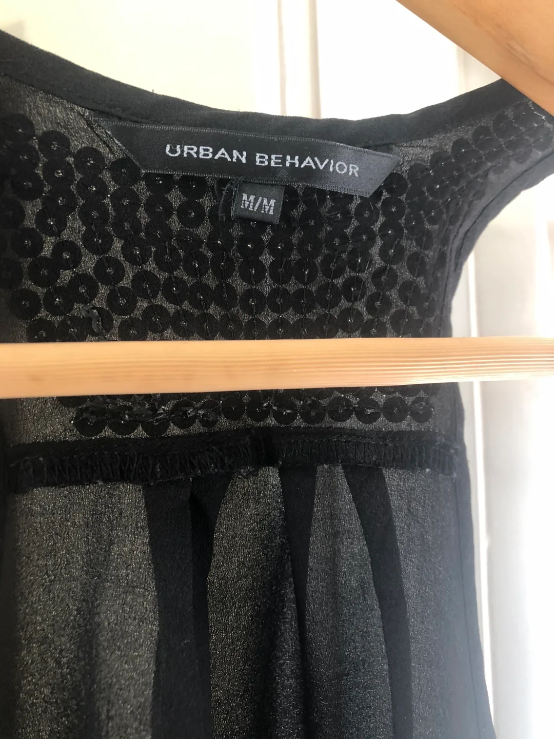 Urban Behavior Black Sequined Tank Top - Size M/M image indicator(2)