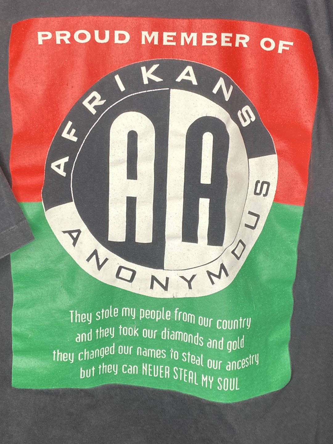 Rare 90s BHM Vintage “Afrikans Anonymous” Graphic T-Shirt