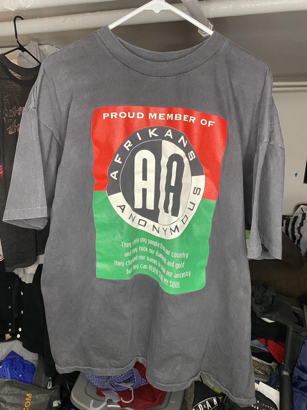 Rare 90s BHM Vintage “Afrikans Anonymous” Graphic T-Shirt - photo 2