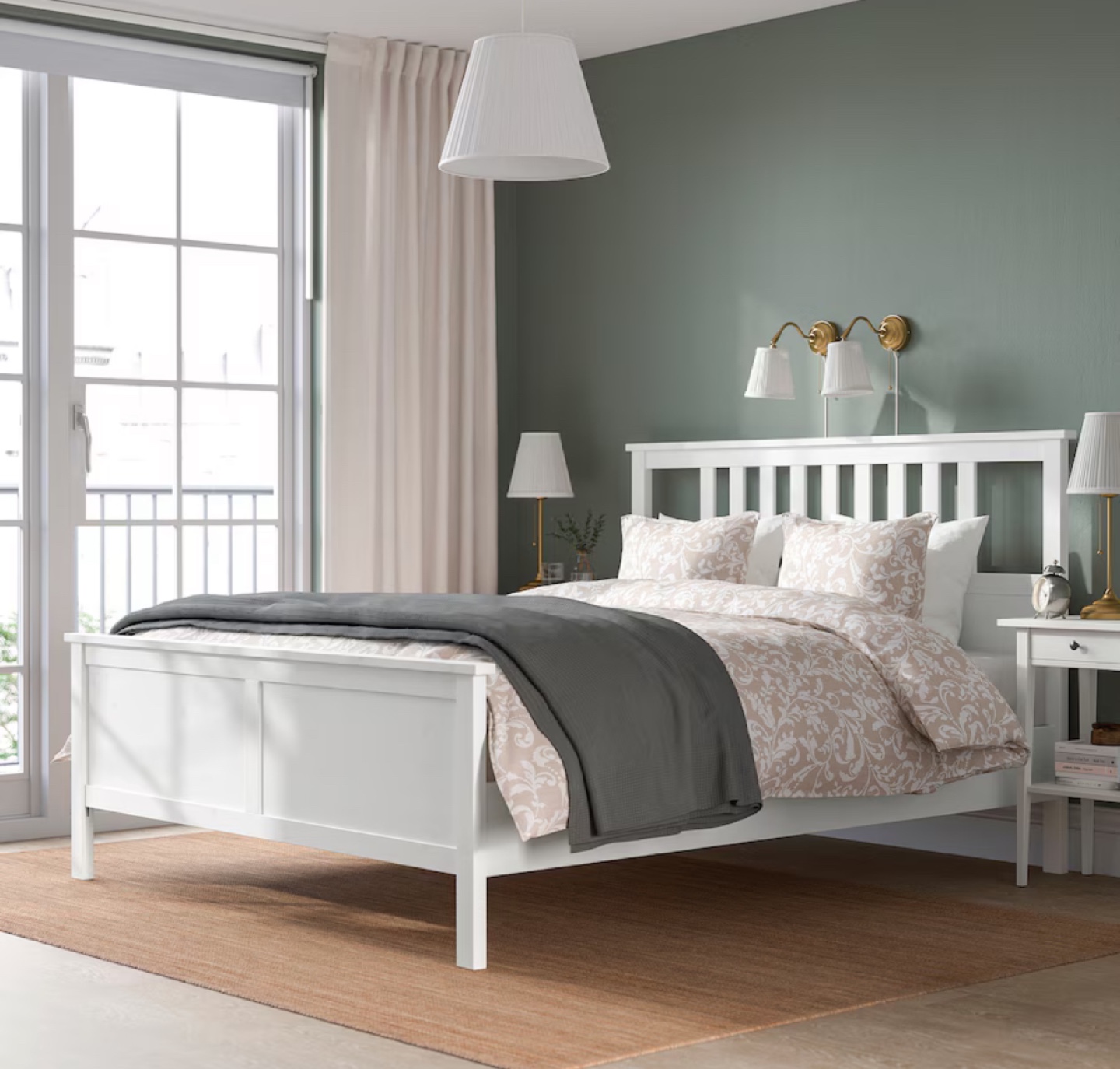 IKEA MALM White Double Bed Frame - photo 2