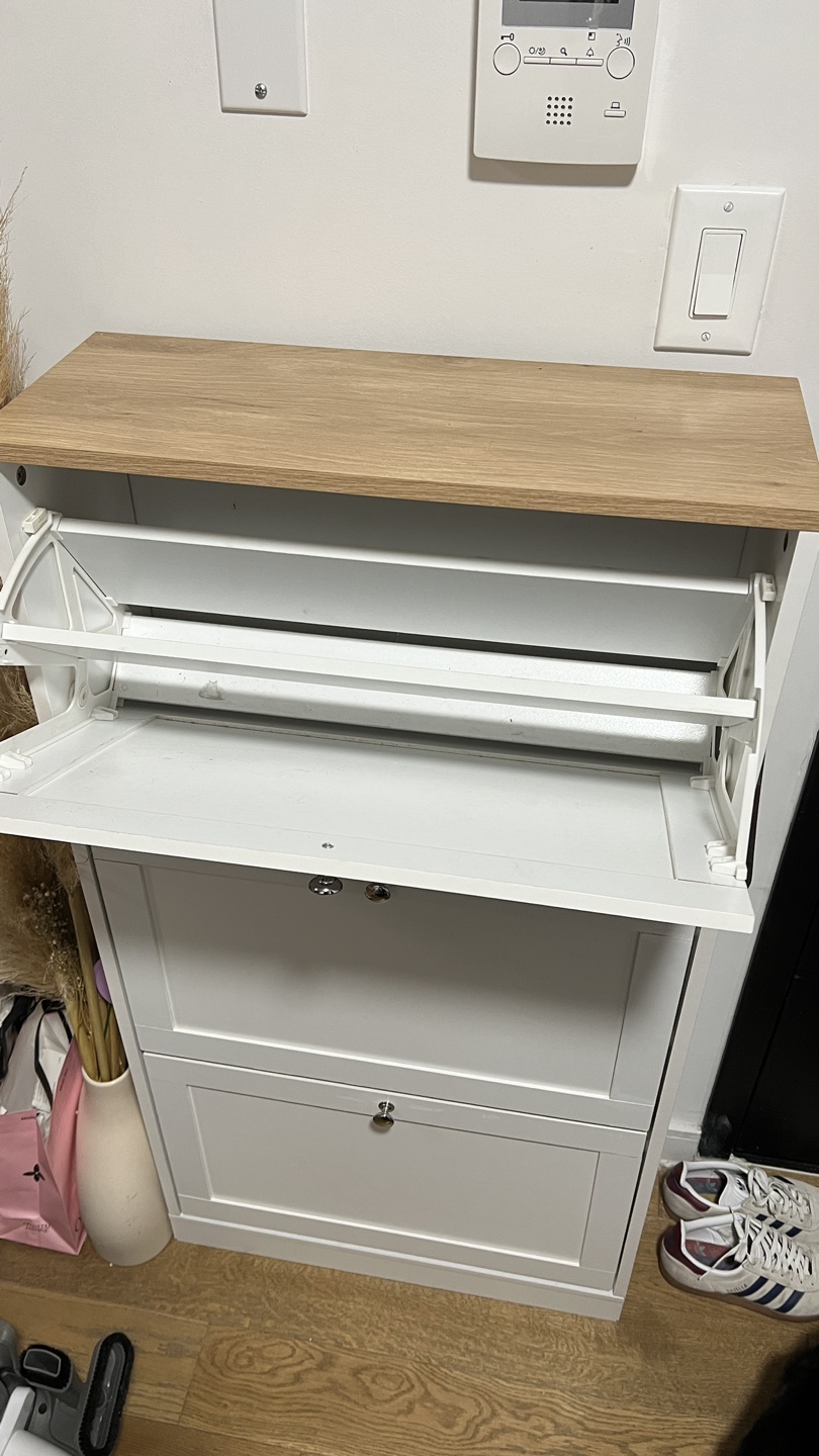 White 3-Tier Shoe Cabinet - photo 3