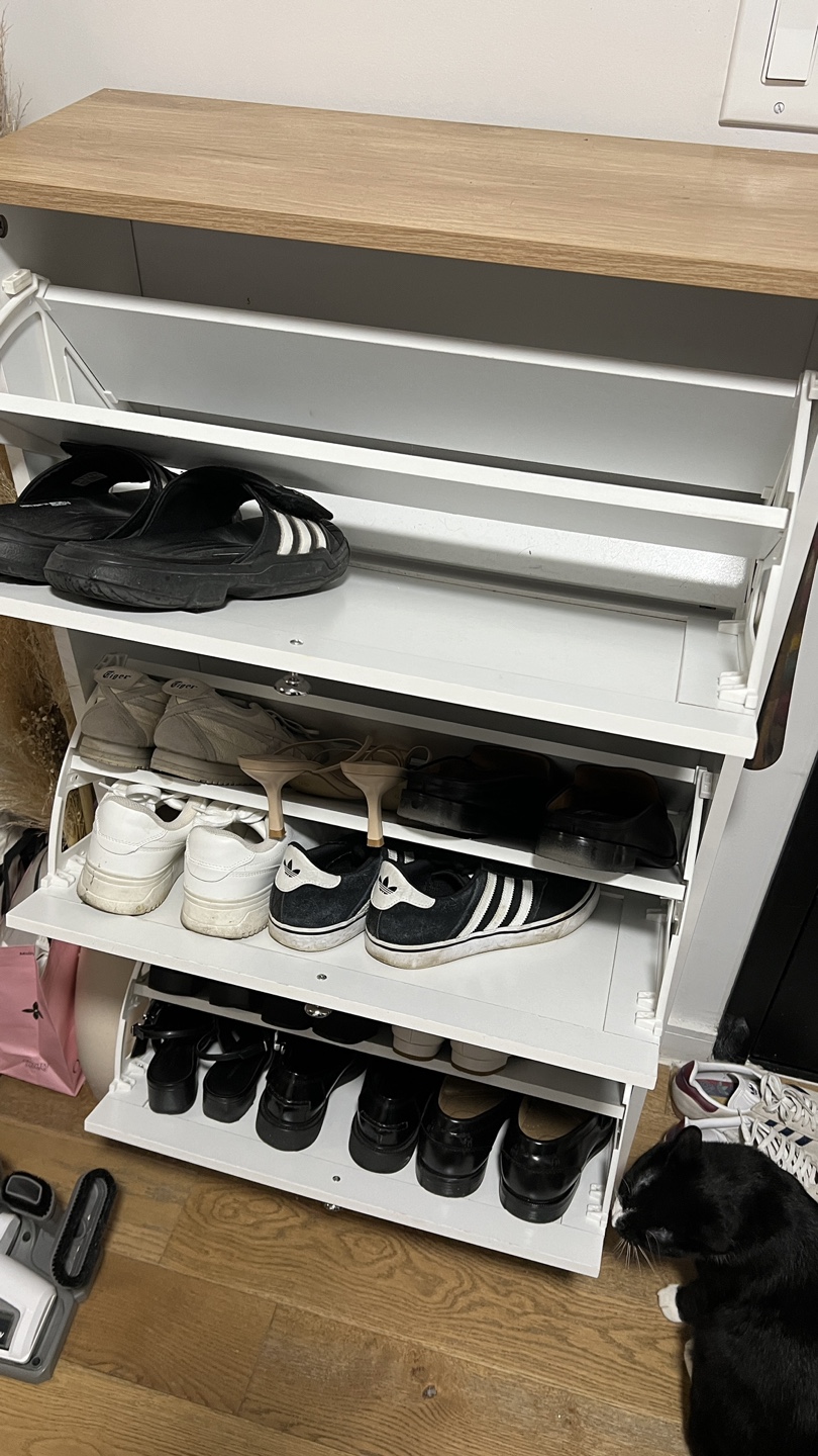 White 3-Tier Shoe Cabinet - photo 4