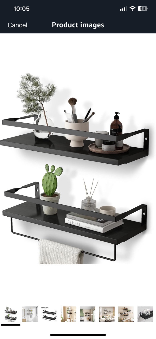 Black Floating Shelf