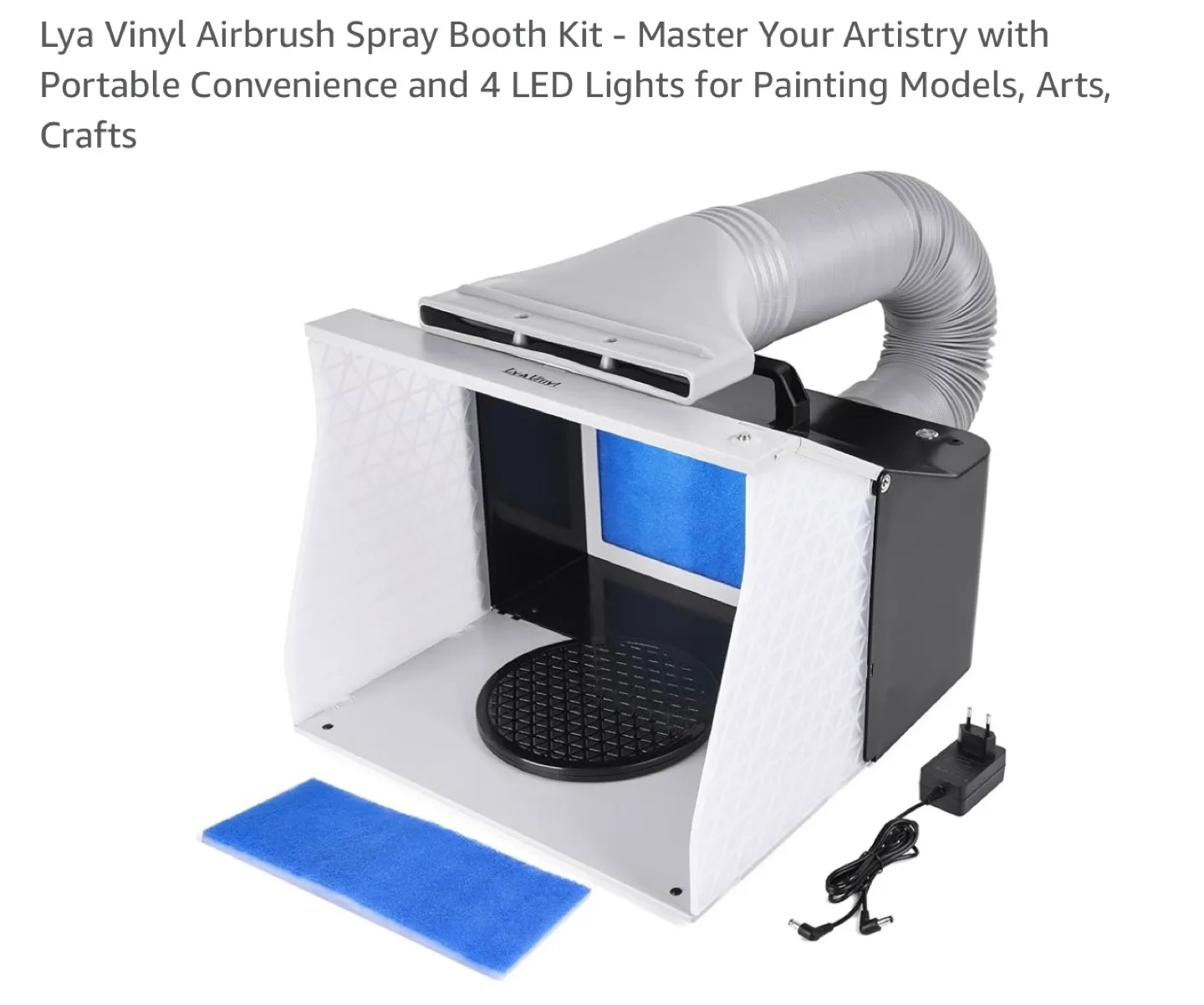 Lya Vinyl Airbrush Spray Booth Kit with LED Lights thumbnail