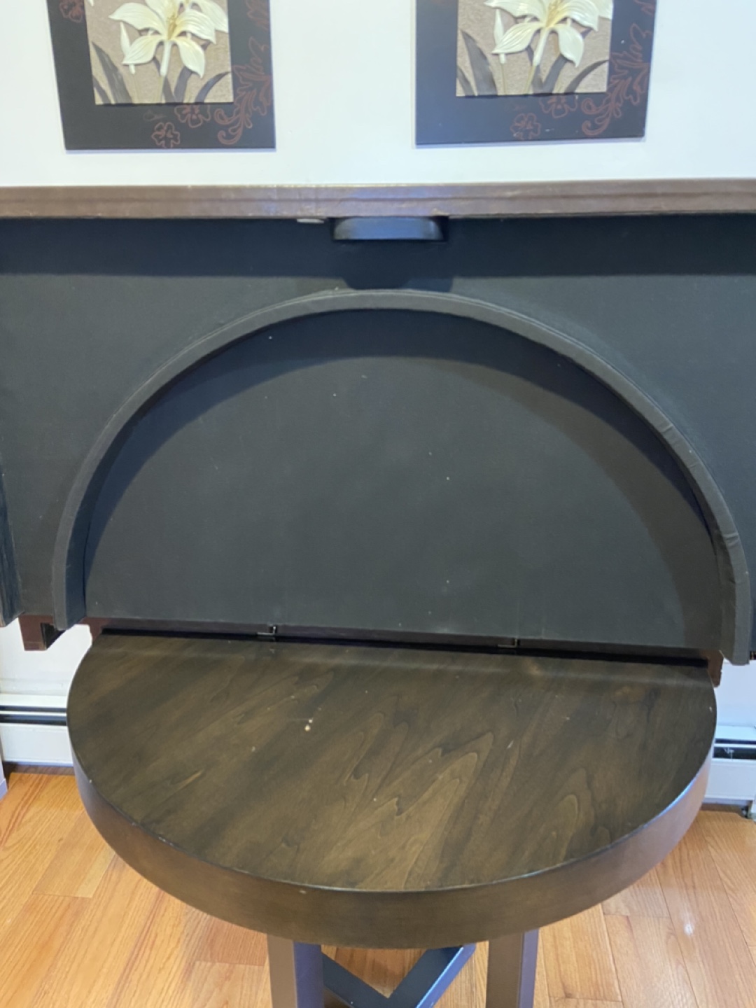 Dark Brown Square/Round Convertible Dining Table - photo 3
