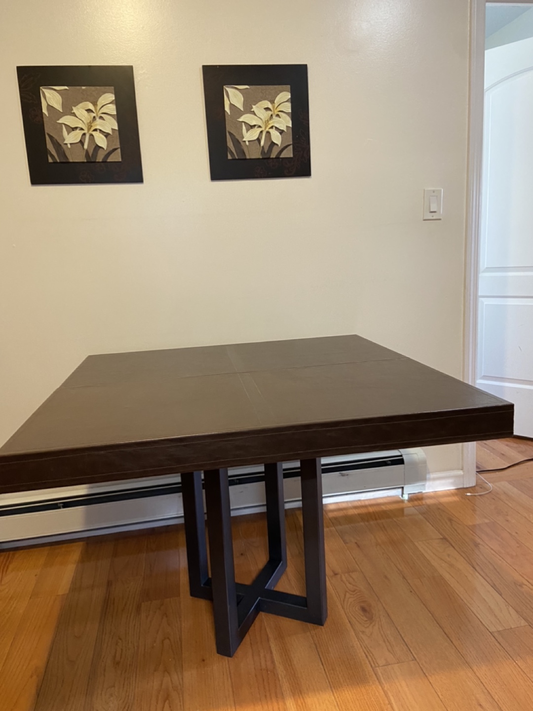 Dark Brown Square/Round Convertible Dining Table - photo 2