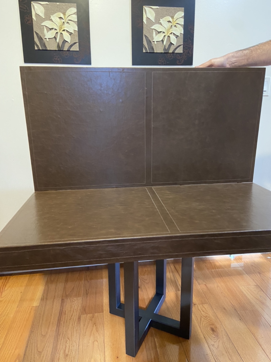 Dark Brown Square/Round Convertible Dining Table - photo 4
