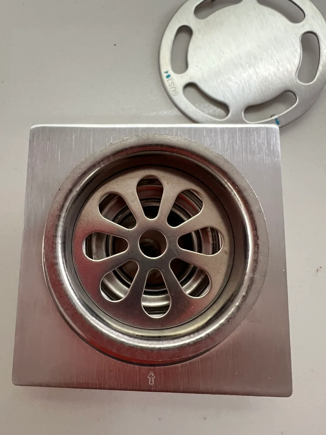 RENO time BNIB Stainless Steel Shower Drain x2 image indicator(4)