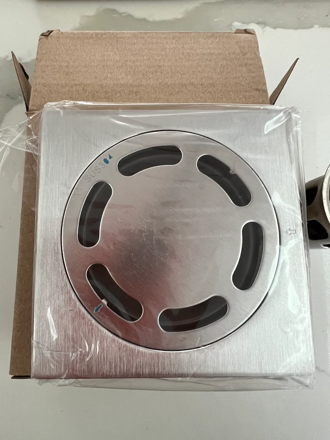 RENO time BNIB Stainless Steel Shower Drain x2 image indicator(6)