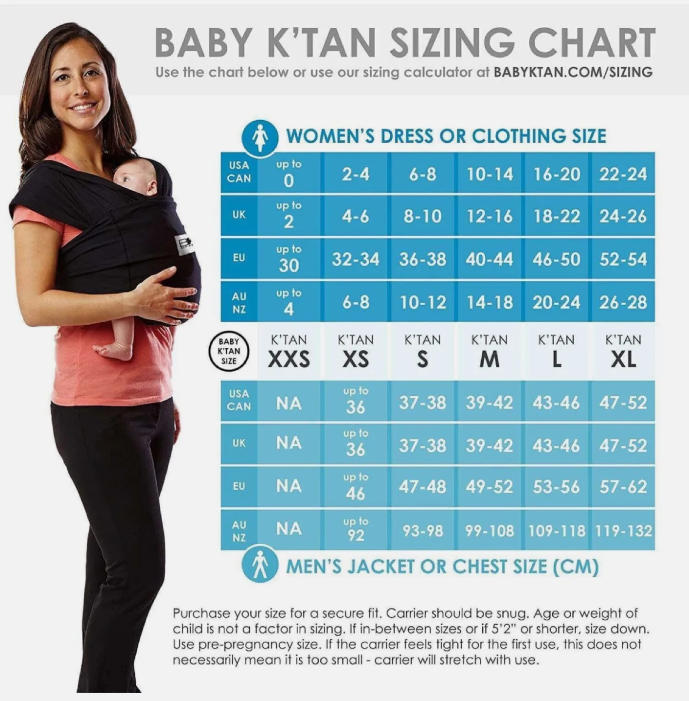 Baby K'tan Baby Carrier - Size Large - Black image indicator(3)