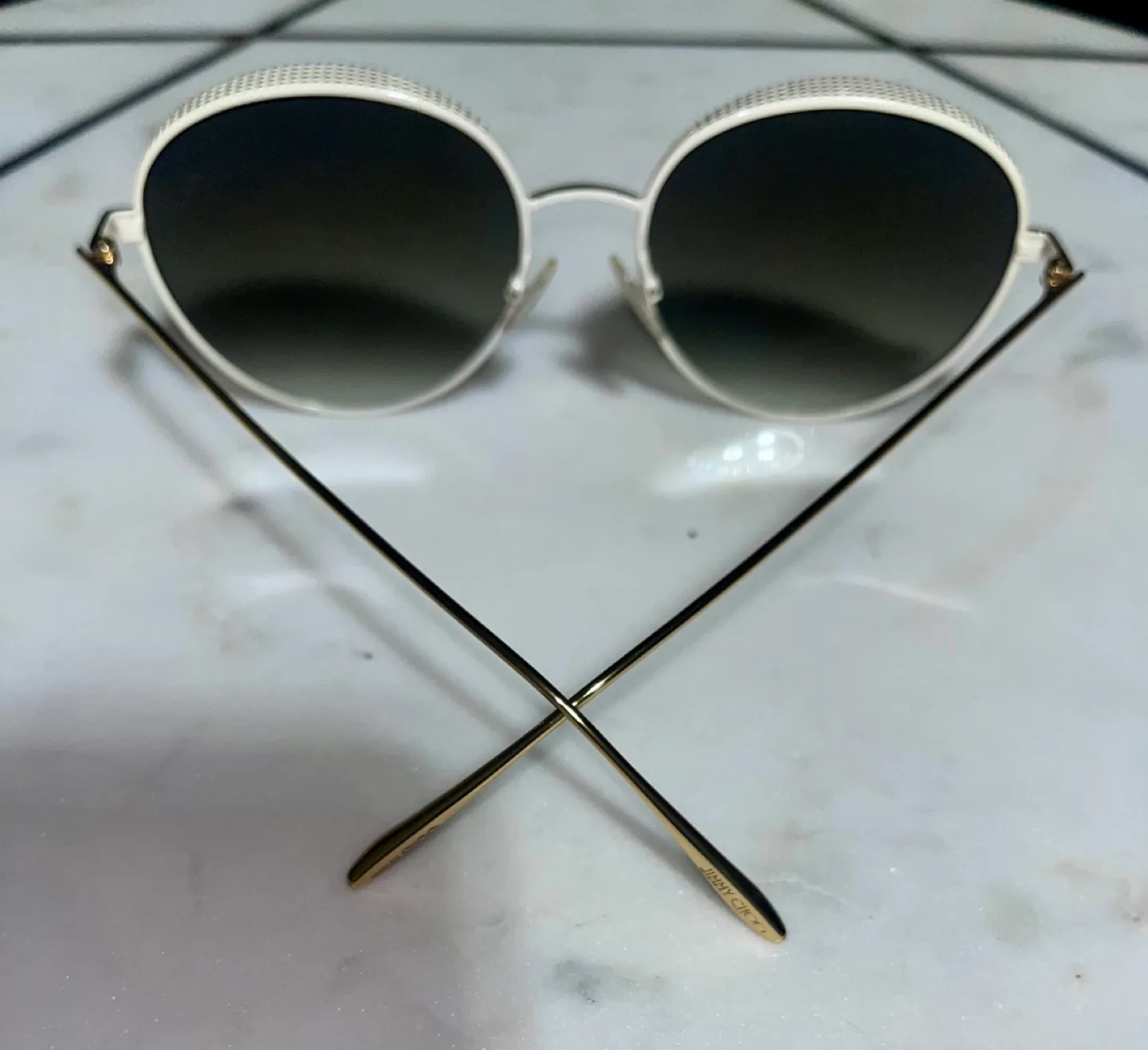 Jimmy Choo White Gold Sunglasses image indicator(3)