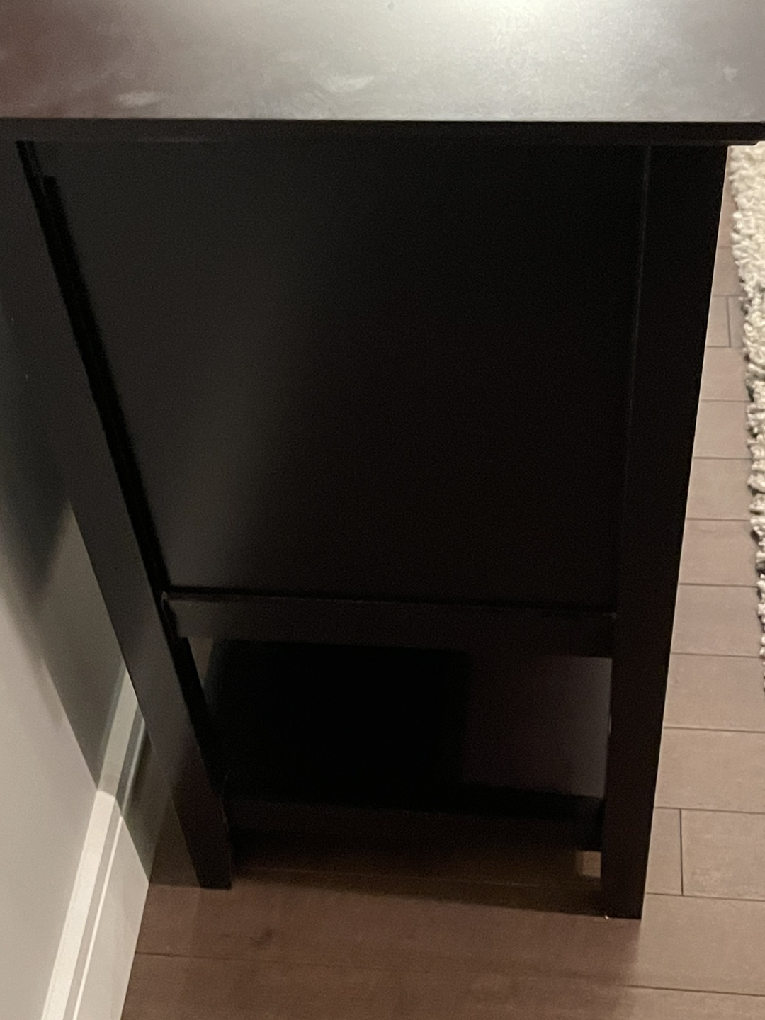 Dark Brown Wooden Cabinet with Glass Doors - photo 3