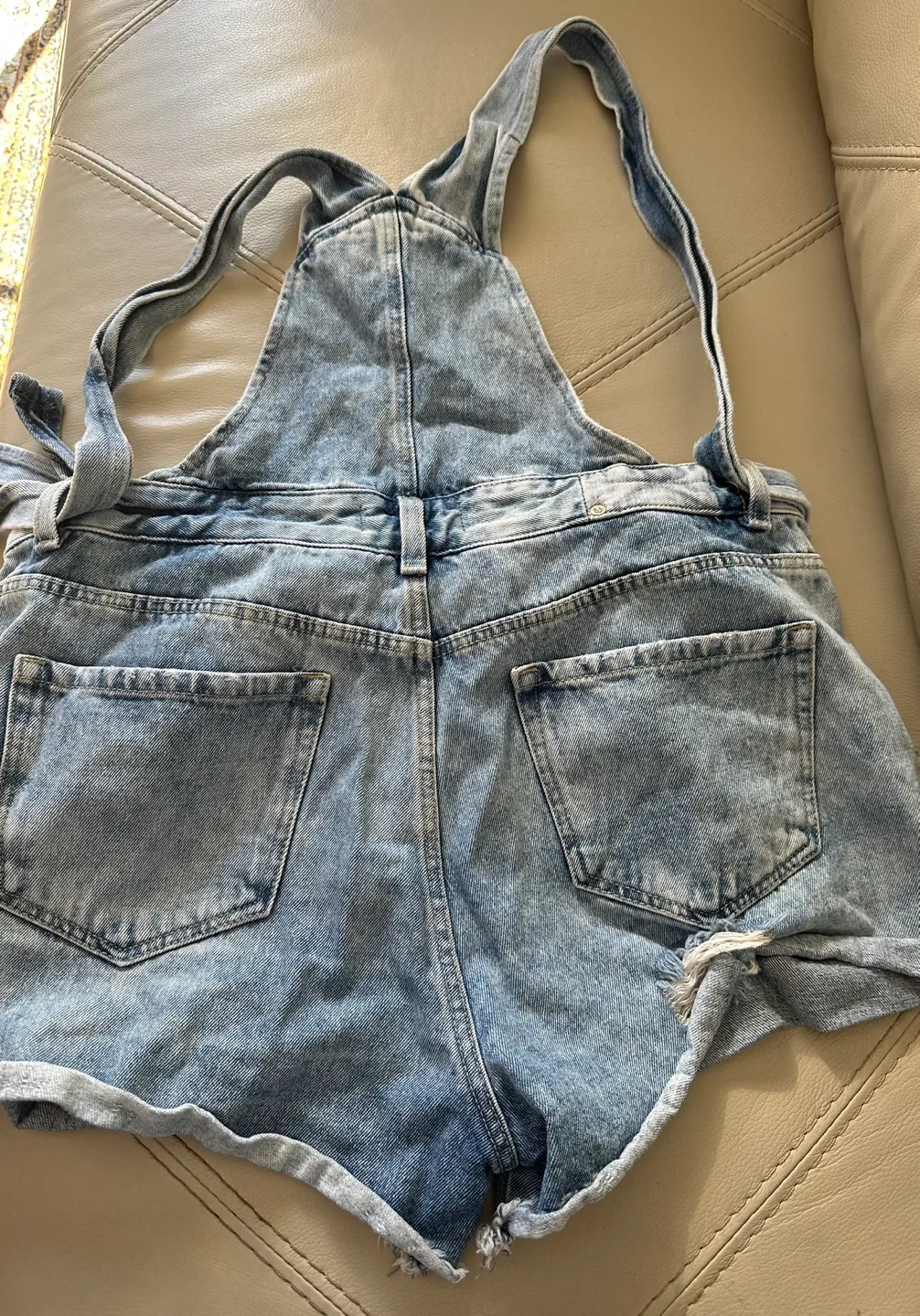 Zara TRF Denim Overall Shorts image indicator(2)