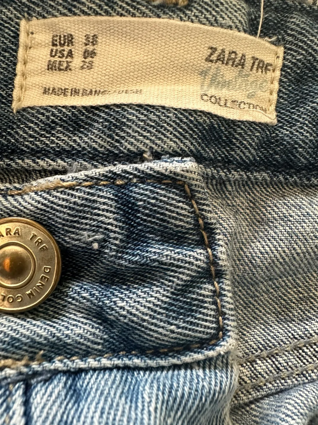 Zara TRF Denim Overall Shorts image indicator(3)