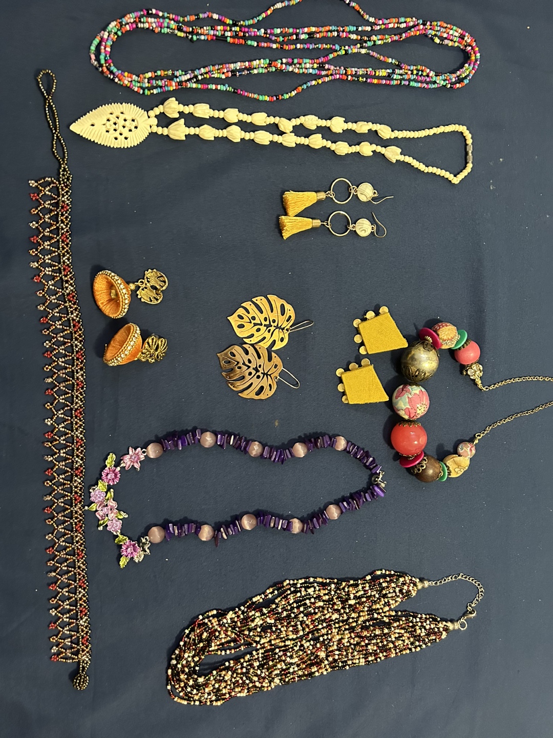 Assorted Beaded Necklaces and Earrings
